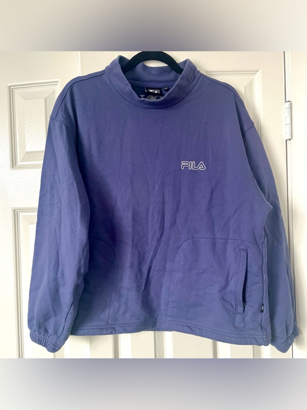 BTS FILA Sweatshirt - purple mock-neck size S oversized